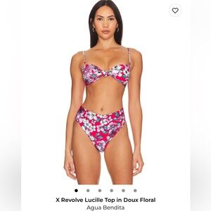 Agua Bendita Pink Floral Bikini SET
